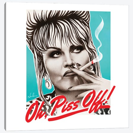 Oh, Piss Off Canvas Print #NDC42} by Nordacious Canvas Artwork