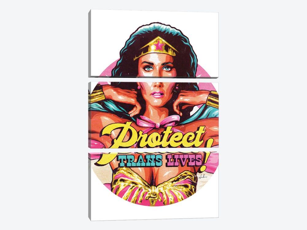 Protect Trans Lives by Nordacious 3-piece Canvas Artwork