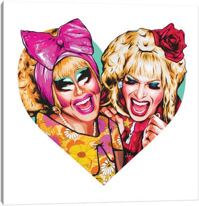 Trixie And Katya Canvas Art Print - RuPaul's Drag Race