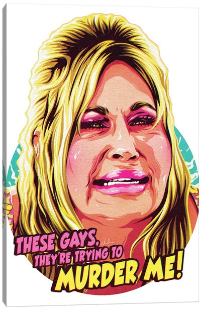 These Gays, They're Trying To Murder Me Canvas Art Print - Sitcoms & Comedy TV Show Art