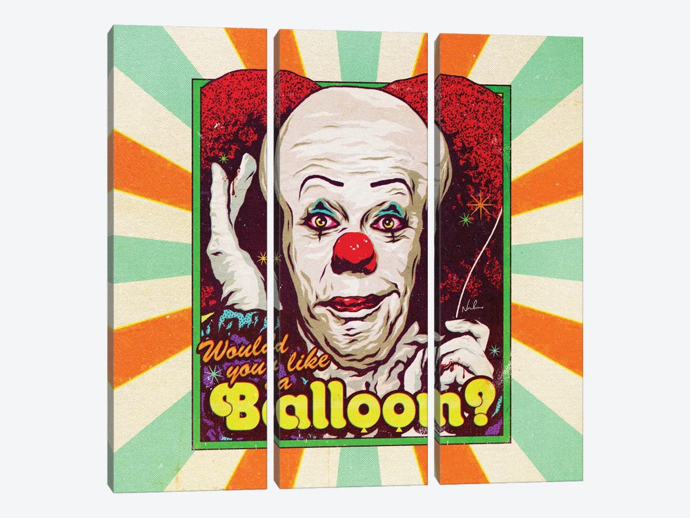 Would You Like A Balloon by Nordacious 3-piece Canvas Art Print