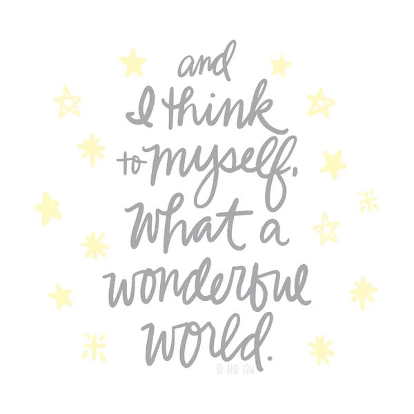 Kids Inspirational Art: Wonderful World II by Noonday Design