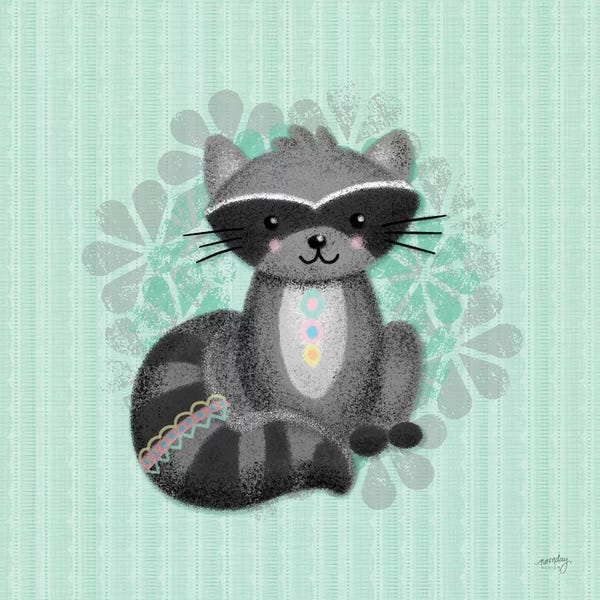 Raccoons: Woodland Babies III by Noonday Design