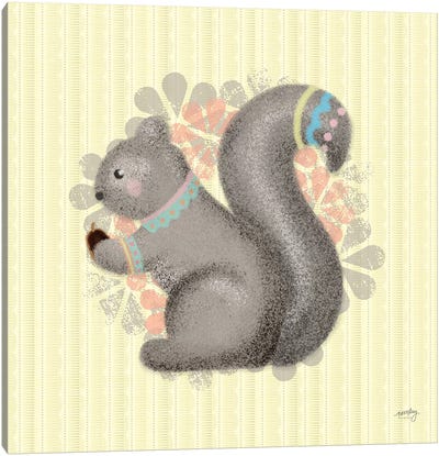Woodland Babies IV Canvas Art Print - Squirrel Art