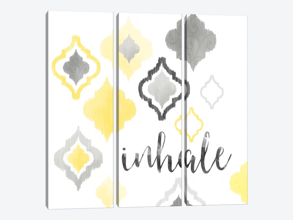 Yellow Gray Moroccan Sentiment I by Noonday Design 3-piece Canvas Art Print