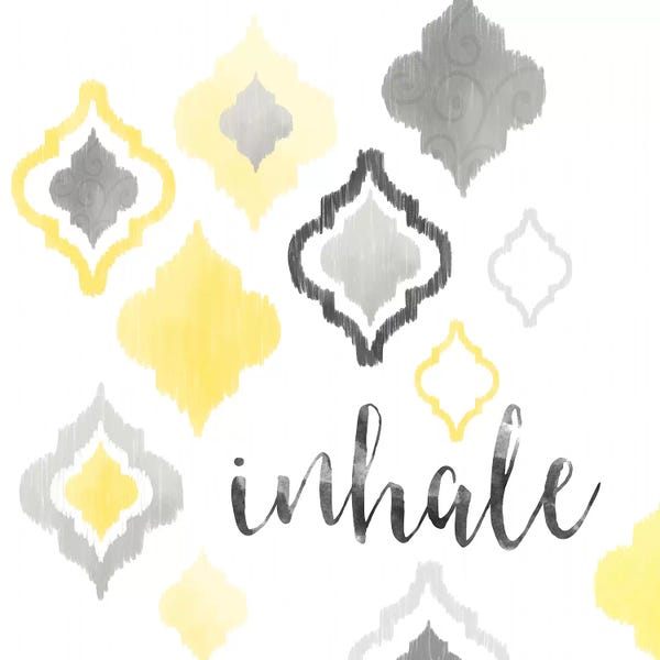 Yoga: Yellow Gray Moroccan Sentiment I by Noonday Design