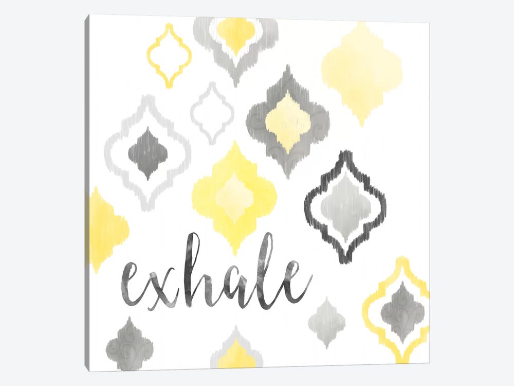 Yellow Gray Moroccan Sentiment II by Noonday Design 1-piece Canvas Wall Art