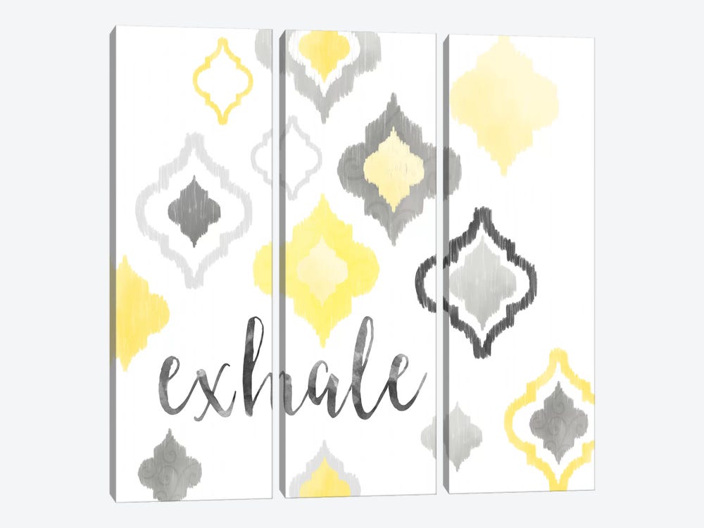 Yellow Gray Moroccan Sentiment II by Noonday Design 3-piece Canvas Art