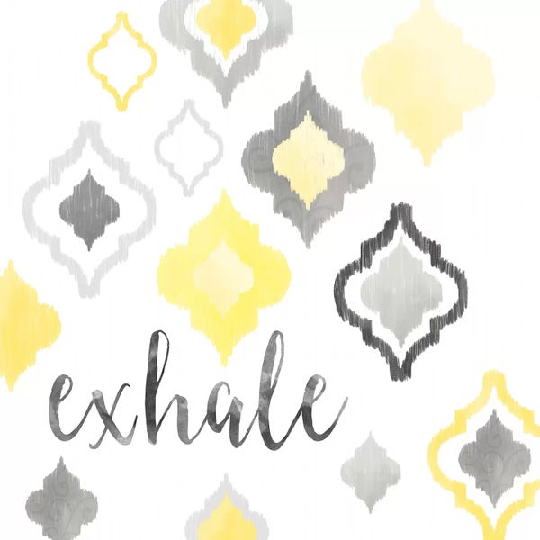 Yoga: Yellow Gray Moroccan Sentiment II by Noonday Design