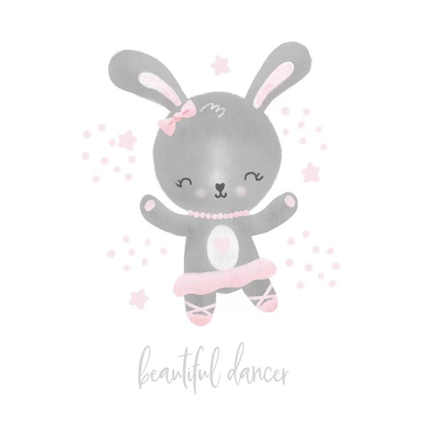 Rabbits: Ballerina Bunny I by Noonday Design
