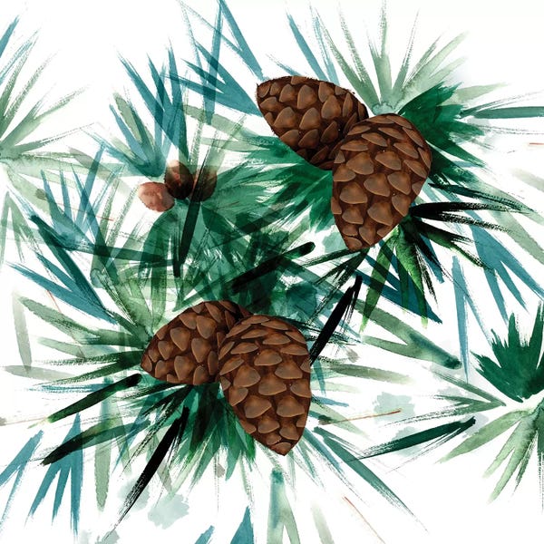 Farmhouse Festive: Christmas Hinterland II - Pine Cones by Noonday Design