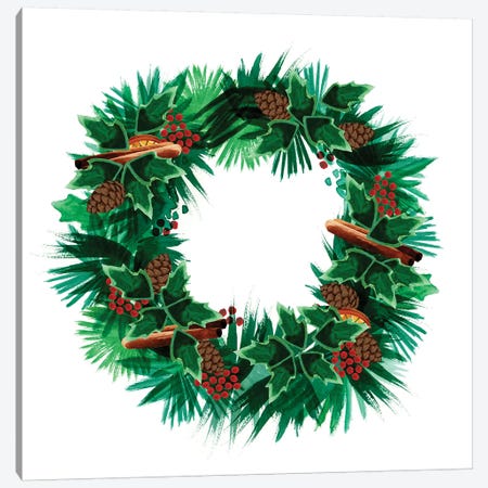 Christmas Hinterland IV - Wreath Canvas Print #NDD115} by Noonday Design Canvas Art Print