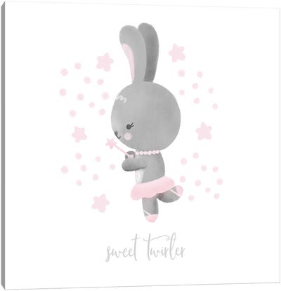 Ballerina Bunny II Canvas Art Print - Noonday Design