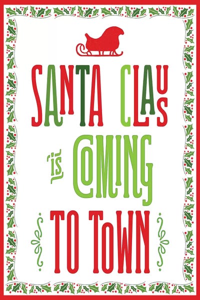 Holiday Décor: Colorful Christmas with border III by Noonday Design