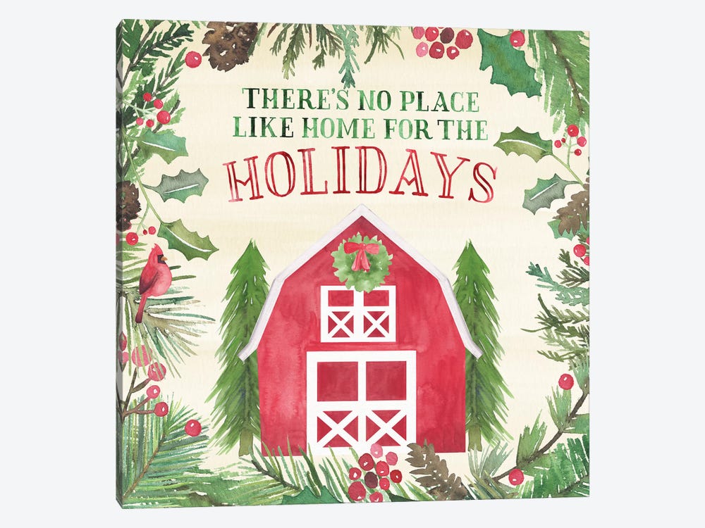 New England Christmas I by Noonday Design 1-piece Canvas Art Print