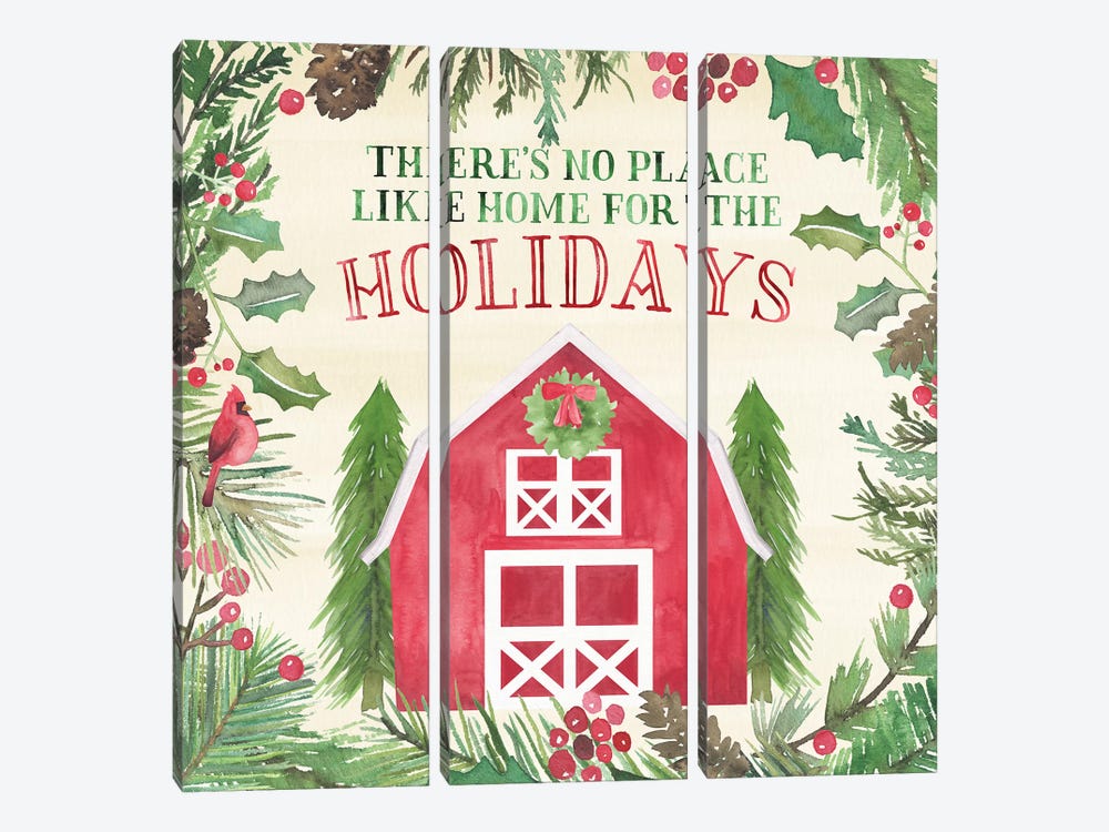 New England Christmas I by Noonday Design 3-piece Art Print