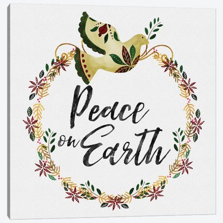 Peace and Joy I Canvas Print #NDD133} by Noonday Design Canvas Art