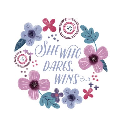 Fierce Girl II Dares by Noonday Design canvas print