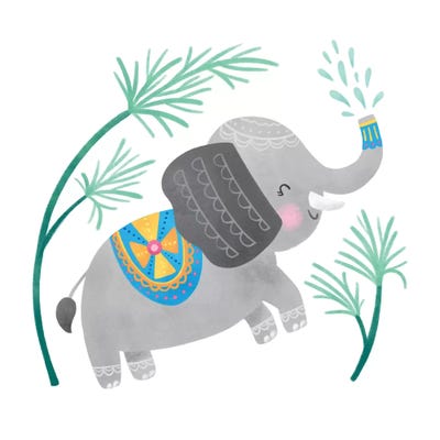 Playful Pals -Elephant by Noonday Design multi panel art