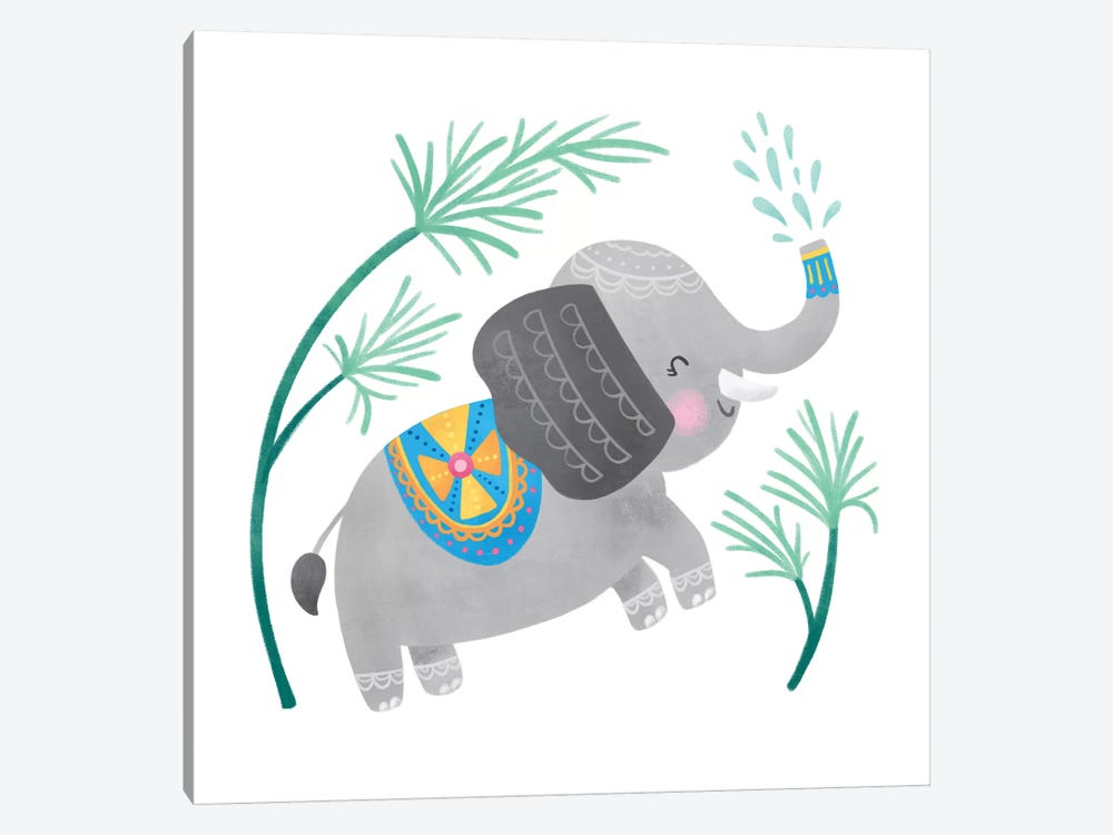 Playful Pals -Elephant by Noonday Design 1-piece Canvas Print