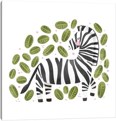 Safari Cuties Zebra Canvas Art Print