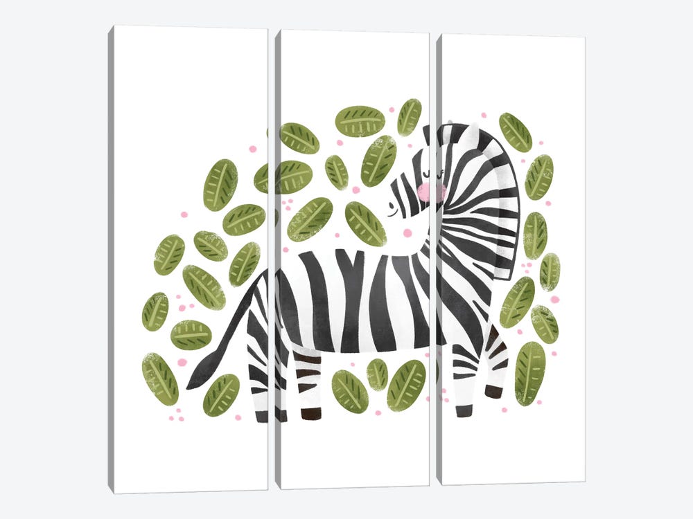 Safari Cuties Zebra by Noonday Design 3-piece Canvas Artwork