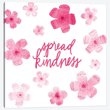 Cascading Blossoms Kindness Peace I Canvas Print #NDD18} by Noonday Design Canvas Artwork