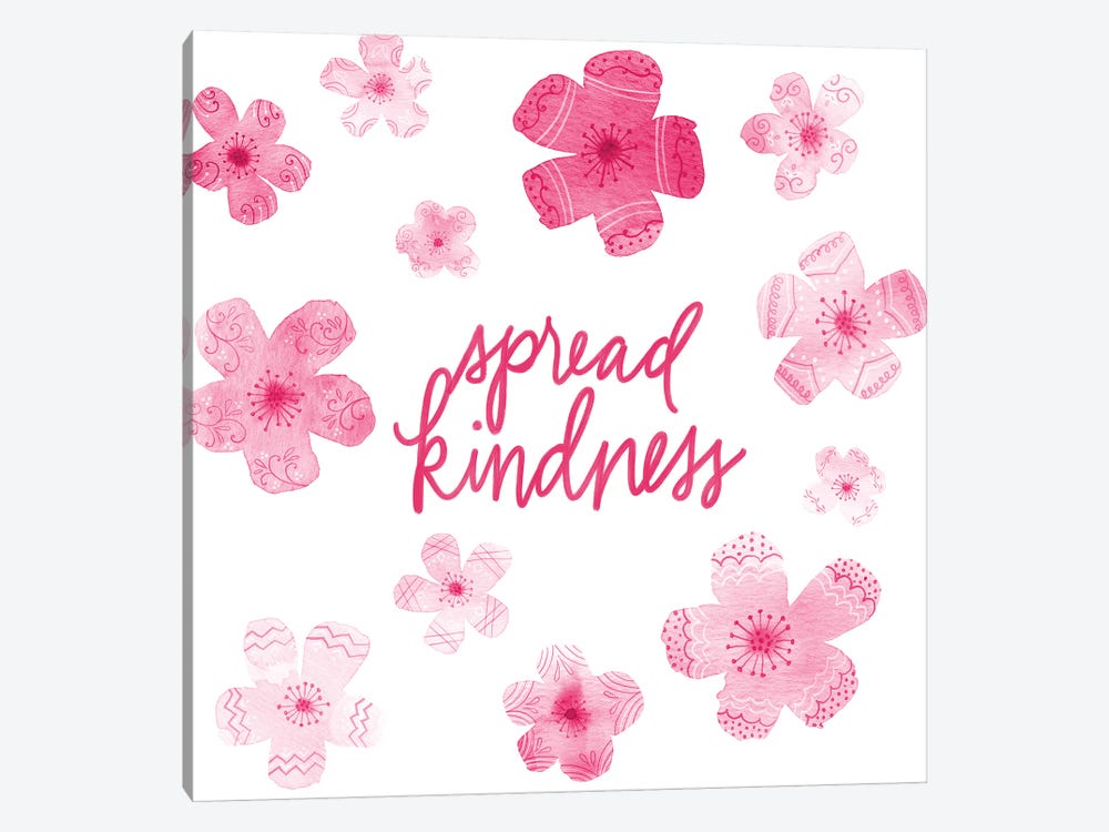 Cascading Blossoms Kindness Peace I by Noonday Design 1-piece Canvas Print