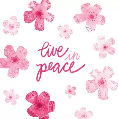 Cascading Blossoms Kindness Peace II by Noonday Design canvas print