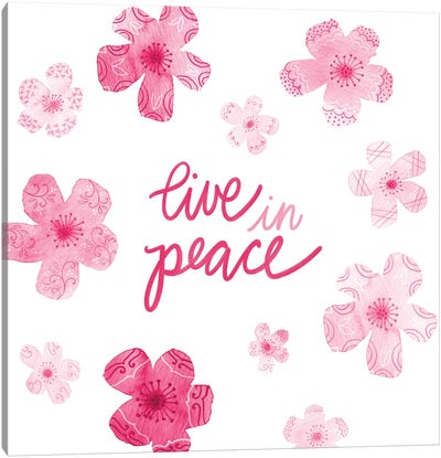 Cascading Blossoms Kindness Peace II Canvas Art Print - Noonday Design