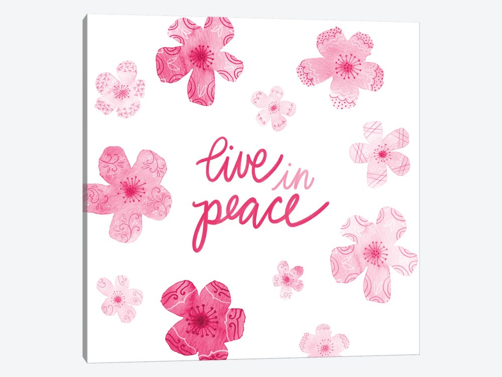 Cascading Blossoms Kindness Peace II by Noonday Design 1-piece Canvas Art