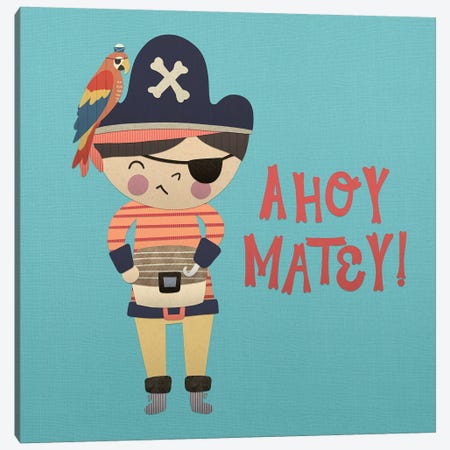 Ahoy Matey I Canvas Print #NDD1} by Noonday Design Canvas Artwork