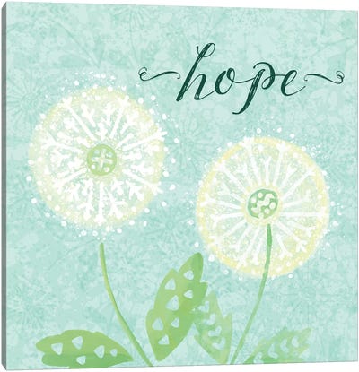 Dandelion Wishes II Canvas Art Print - Hope Art