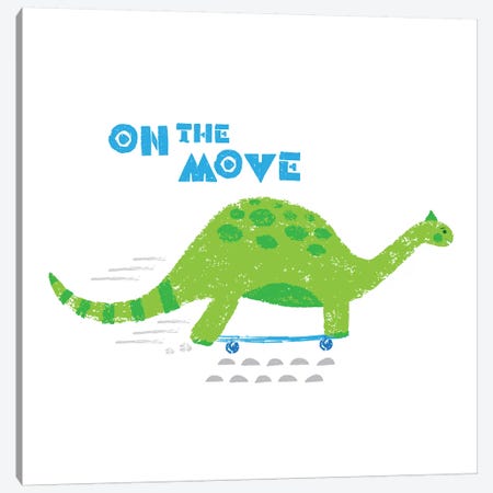 Dinos On The Move I Canvas Print #NDD27} by Noonday Design Canvas Artwork