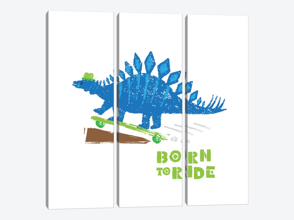Dinos On The Move II by Noonday Design 3-piece Canvas Wall Art