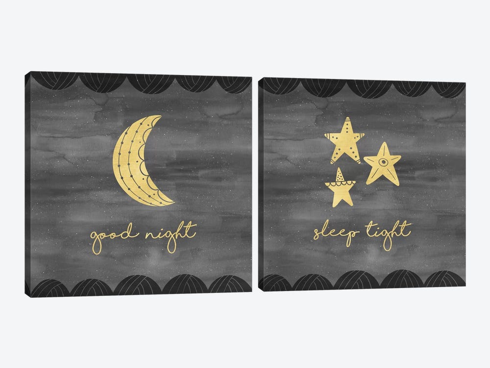 Good Night Sleep Tight Diptych by Noonday Design 2-piece Canvas Wall Art