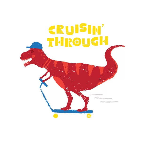 Kids Dinosaur Art: Dinos On The Move IV by Noonday Design