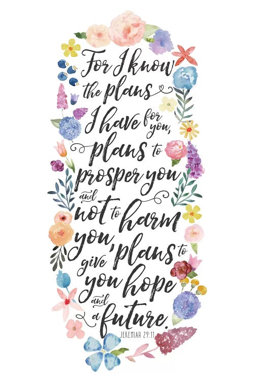 Floral Bible Verse Panel I