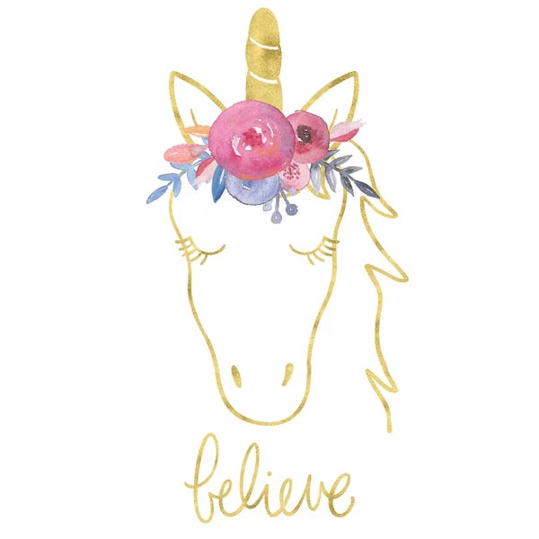 Imagination: Golden Unicorn II Believe by Noonday Design