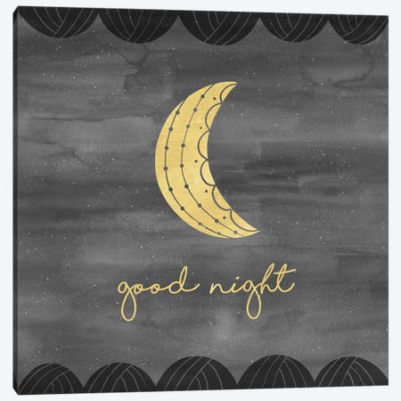 Good Night Sleep Tight I Canvas Print #NDD46} by Noonday Design Canvas Art
