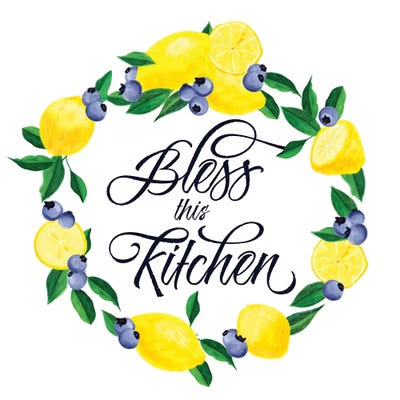 Lemon Blueberry Kitchen Sign I by Noonday Design canvas print