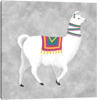 Lovely Llama I Canvas Art Print - Llama & Alpaca Art