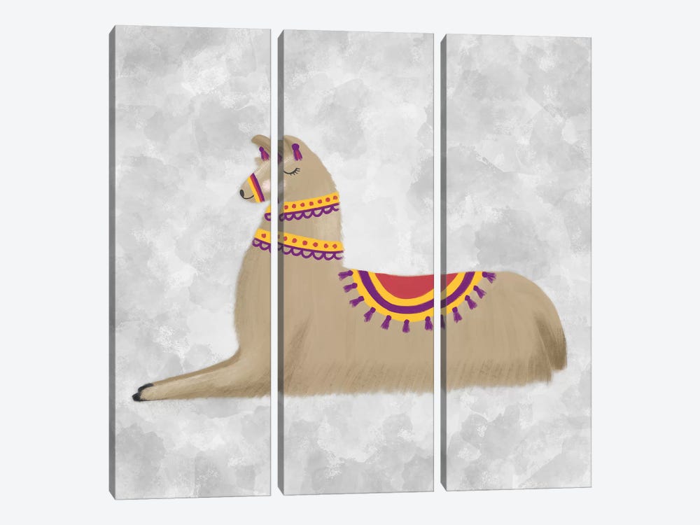 Lovely Llama II by Noonday Design 3-piece Canvas Print