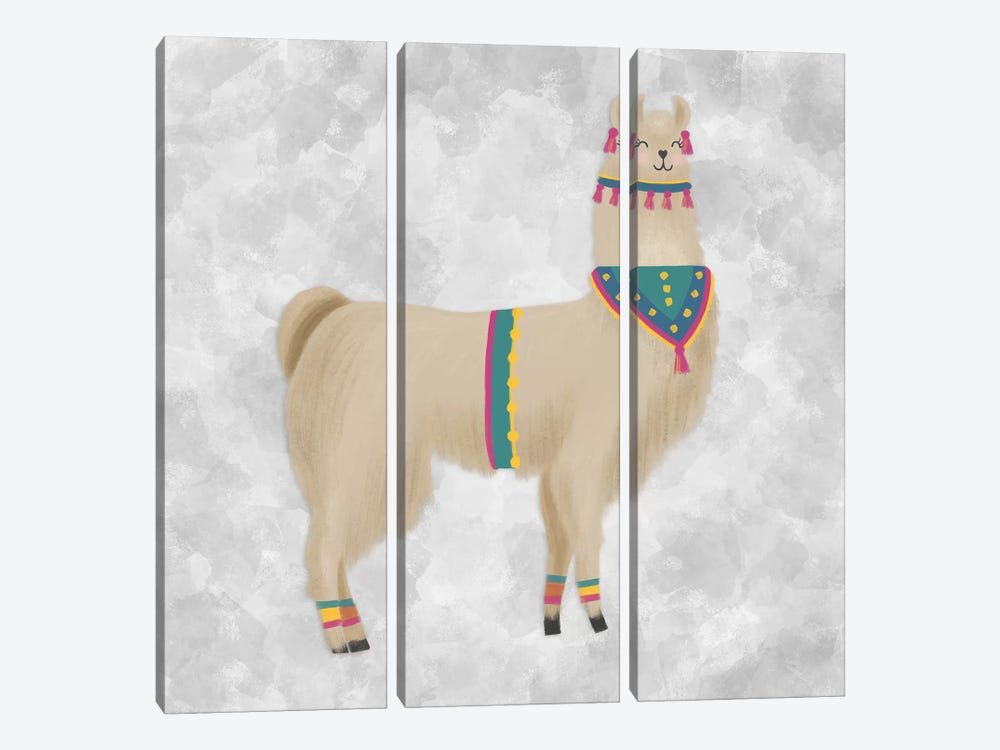 Lovely Llama III by Noonday Design 3-piece Canvas Art