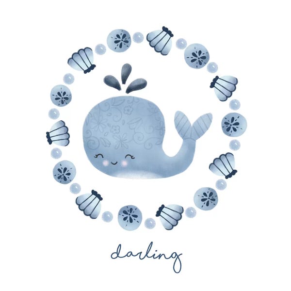 Kids Ocean Life Art: Ocean Friends IV by Noonday Design