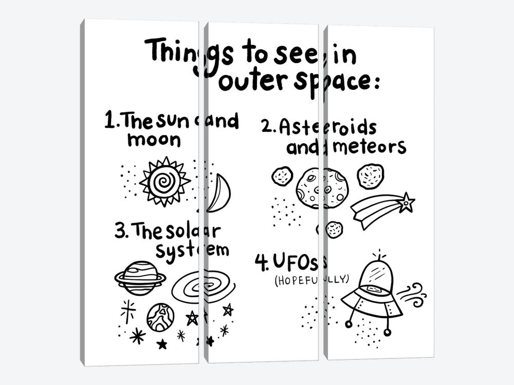 Outerspace III by Noonday Design 3-piece Canvas Wall Art