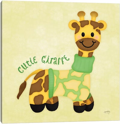 Baby Safari I Canvas Art Print - Giraffe Art