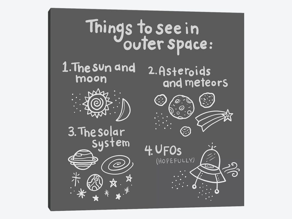 Outerspace/Black III by Noonday Design 1-piece Canvas Print