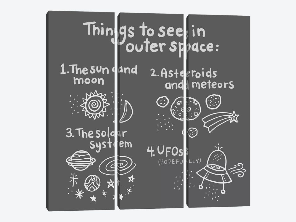 Outerspace/Black III by Noonday Design 3-piece Art Print