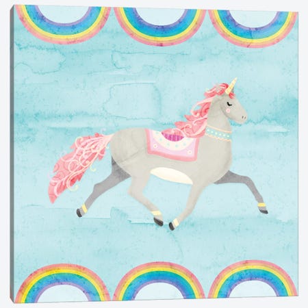 Rainbow Unicorn I Canvas Print #NDD74} by Noonday Design Canvas Print